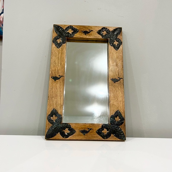 Vintage solid wood mirror - Picture 3 of 9